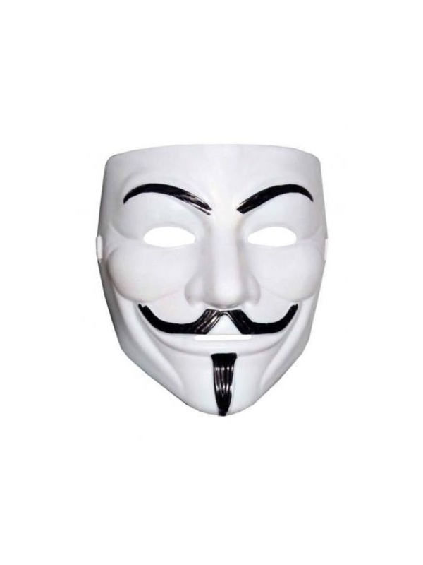 Beyaz Renk V For Vendetta Maskesi Yerli Üretim