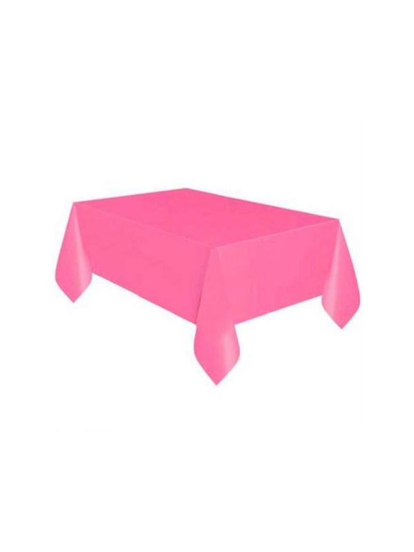 Plastik Masa Örtüsü Pembe Renk 137x270 cm