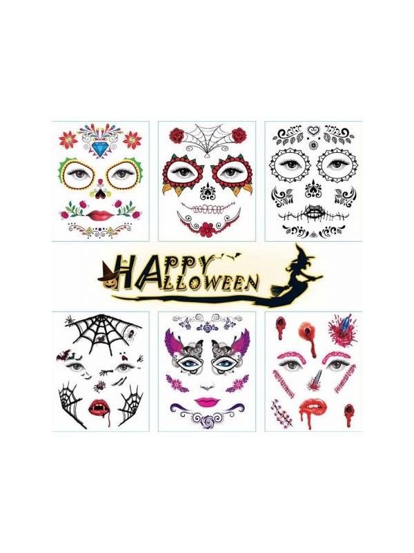 Cadılar Bayramı Halloween Dövme Tattoos 12li