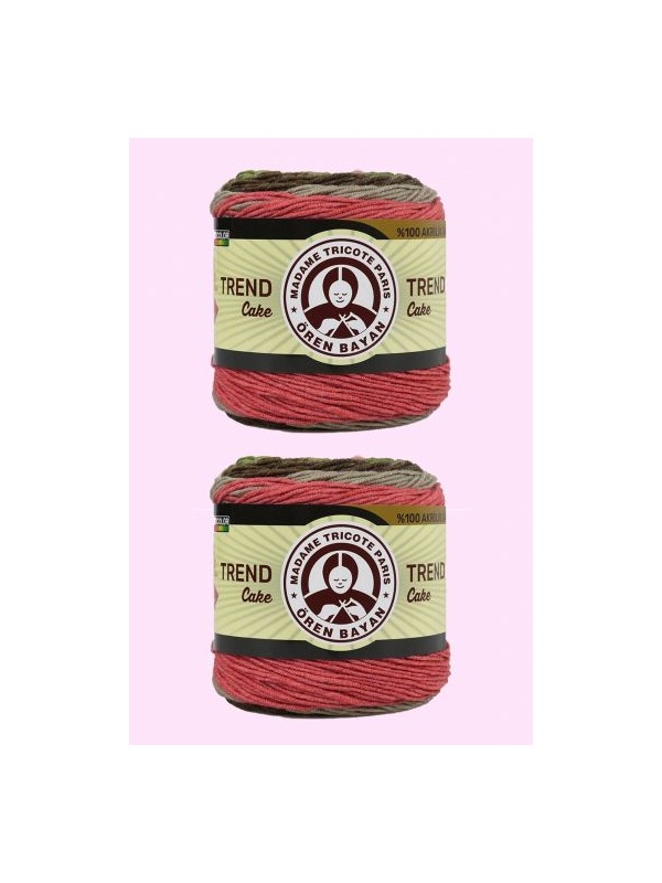2 Adet Trend Cake Batik Ebruli El Örgü İpi 623