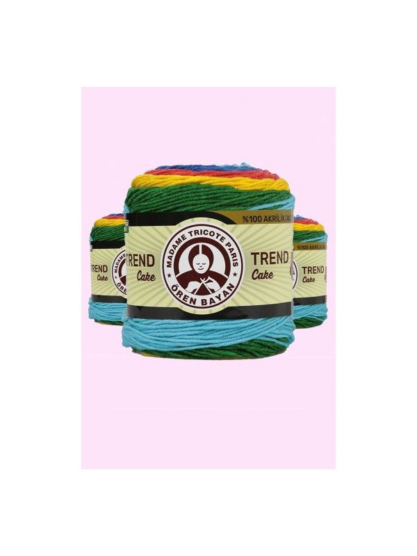 3 Adet Trend Cake Batik Ebruli El Örgü İpi 620