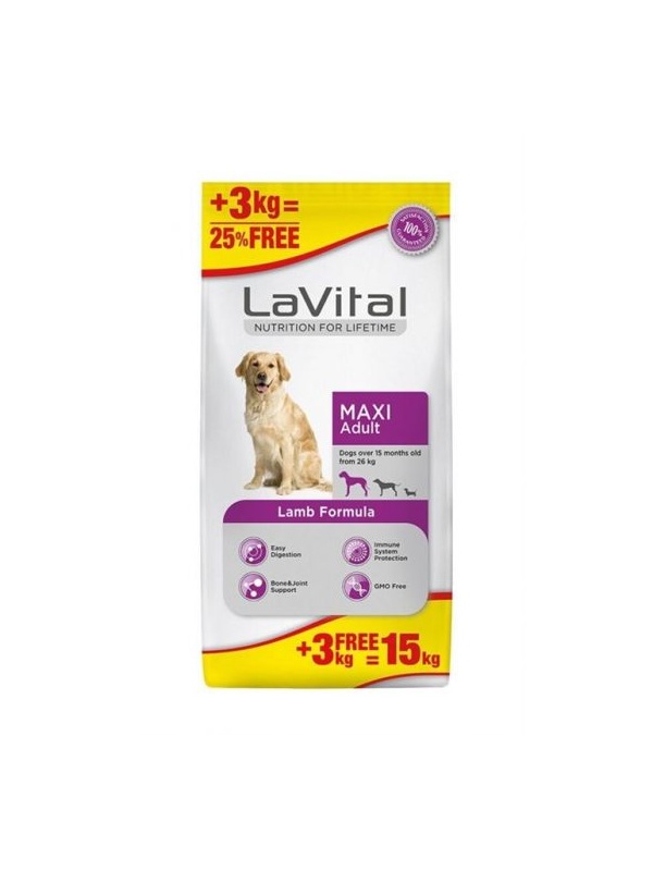 La Vital Kuzu Etli Büyük Irk Yetişkin Köpek Maması 12 3 Kg