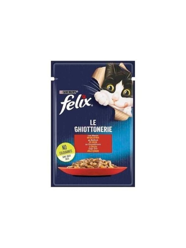 Felix Sığır Etli Yaş Kedi Maması 85 Gr