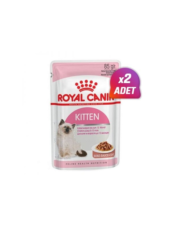 2 Adet - Royal Canin Kitten Gravy Pouch Yavru Konserve Kedi Maması 85 Gr