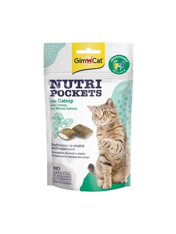 GimCat Nutripockets Kedi Ödülü Kedi Otu&Multivitamin 60 Gr