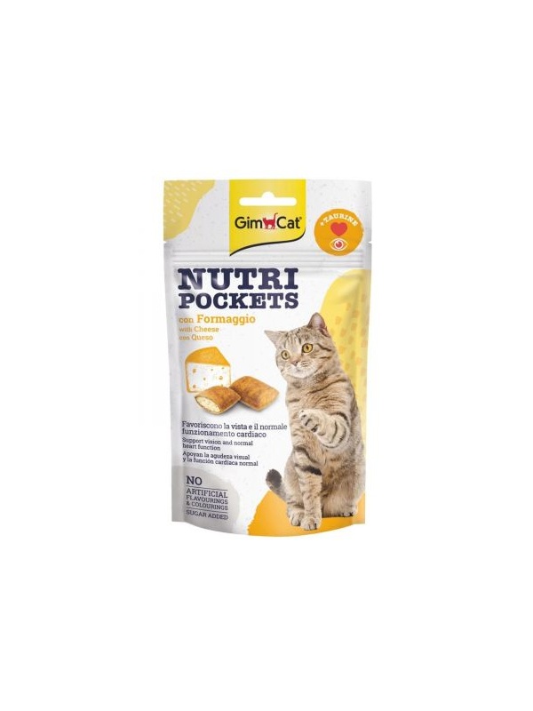 GimCat Nutripockets Kedi Ödülü Peynir Taurin 60 Gr
