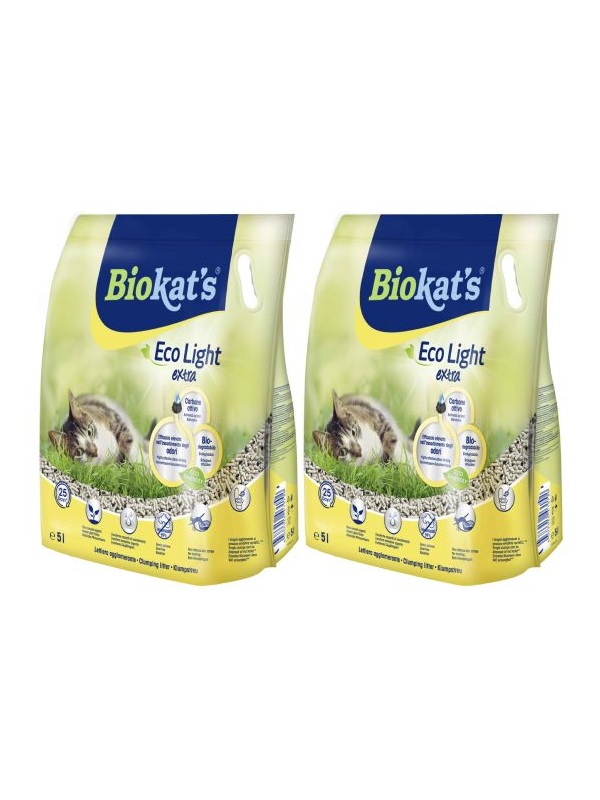 Biokat's Pelet Kedi Kumu Eco Light Extra 5 Litre 2'li