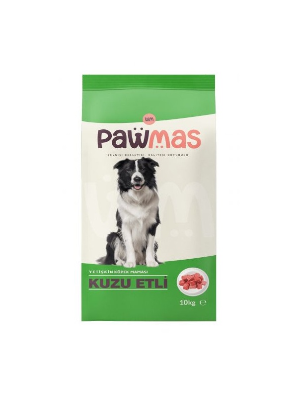 Pawmas Kuzu Etli Yetişkin Köpek Maması 10 Kg