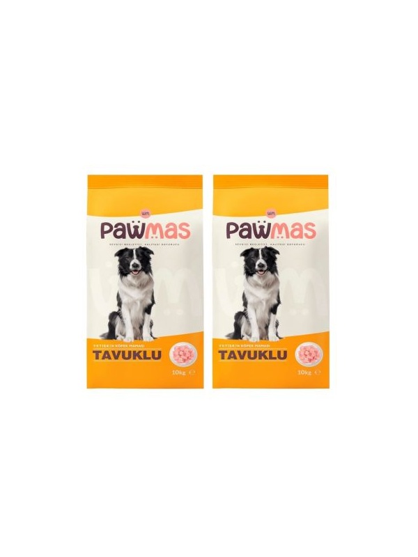 Pawmas Tavuklu Yetişkin Köpek Maması 10 Kg x 2 Adet