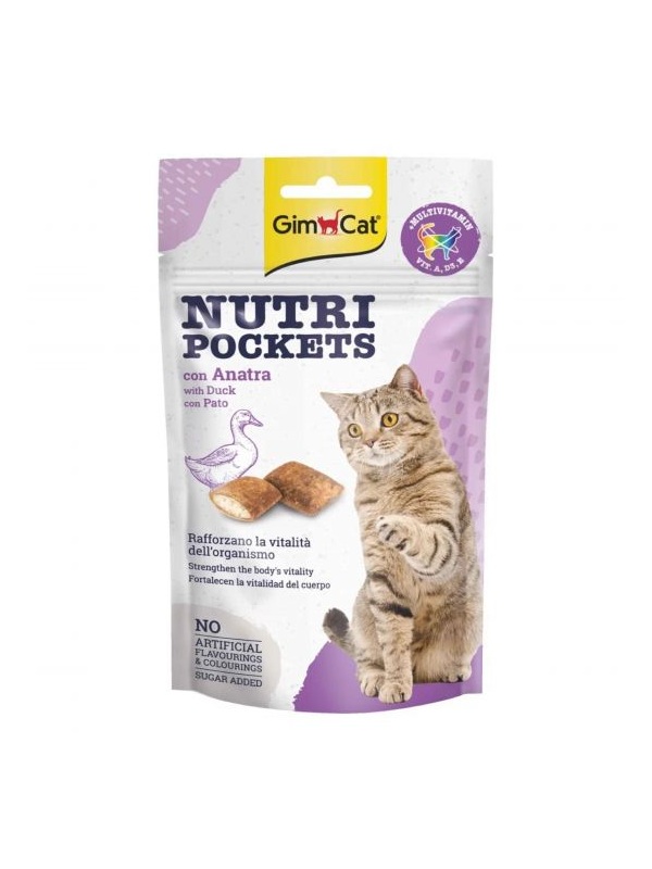 GimCat Nutripockets Ördekli Kedi Ödülü 60Gr