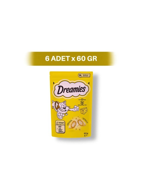Dreamies Peynir Dolgulu Bisküvi Kedi Ödül Maması 6 x 60 gr