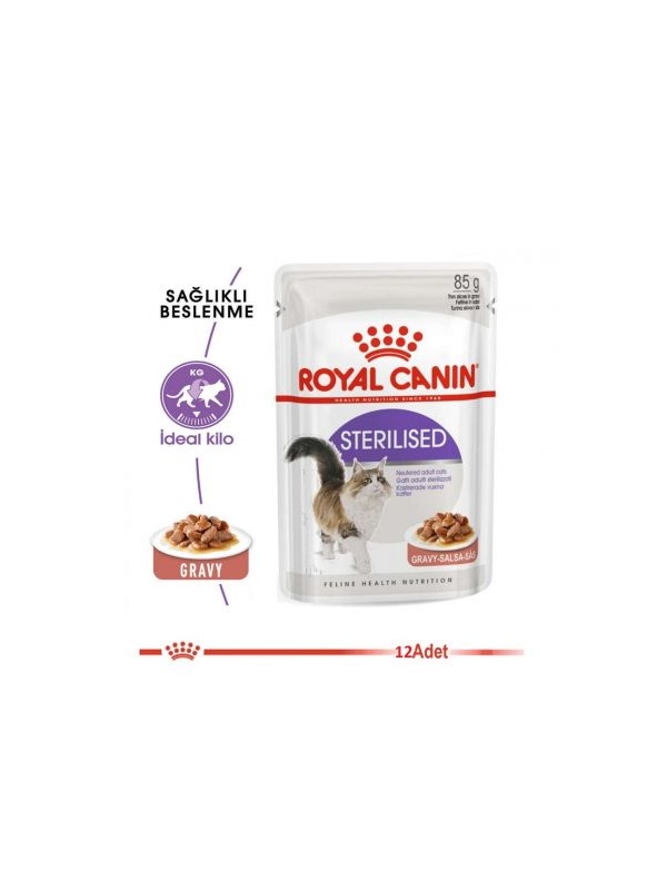 Royal Canin Pouch Yaş Mama Sterilised Gravy 12 adet x 85 Gr