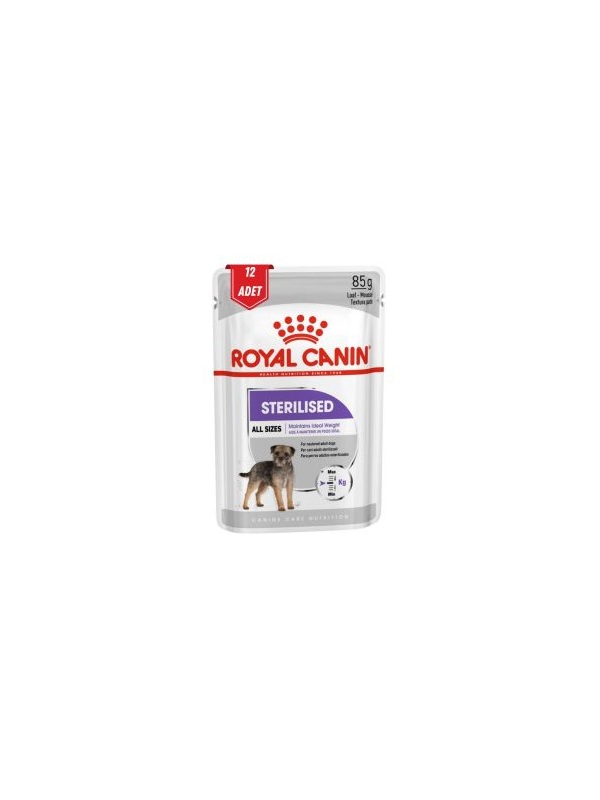 Royal Canin Sterilised Kısırlaştırılmış Loaf Yetişkin Yaş Köpek Maması 12 x 85 gr