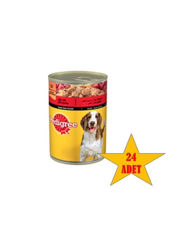 Pedigree Sığır Etli Konserve 400 Gr x 24 Adet
