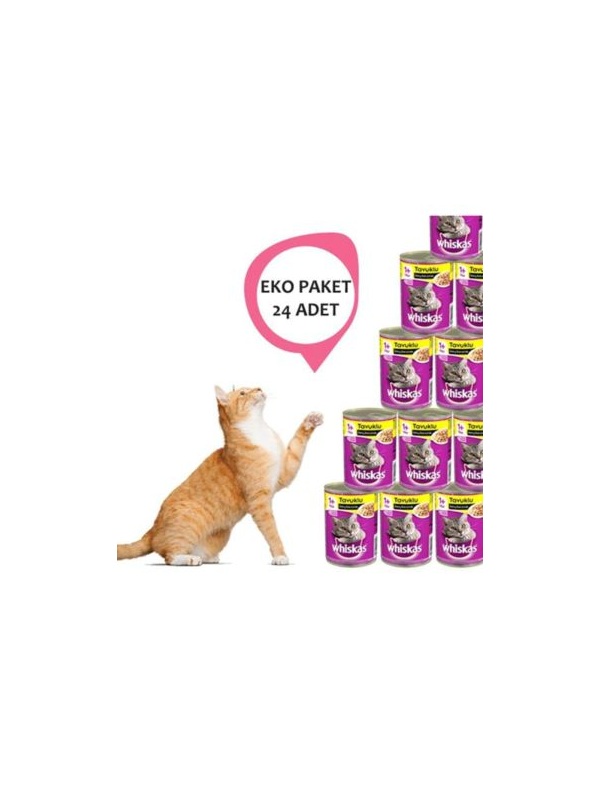 Whiskas Tavuklu Kedi Konservesi 400 Gr 24 Adet