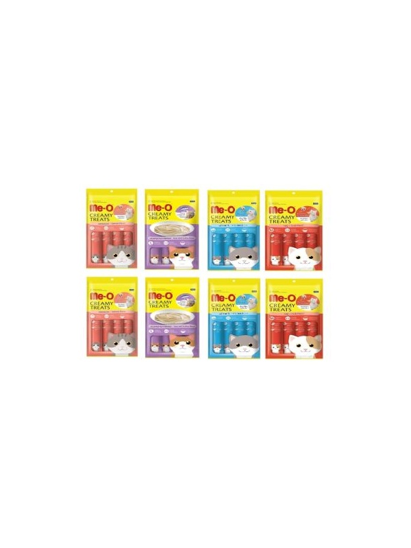Me-O Creamy Treats 4 Çeşit Karma Kedi Sıvı Ödülü 8'li Paket