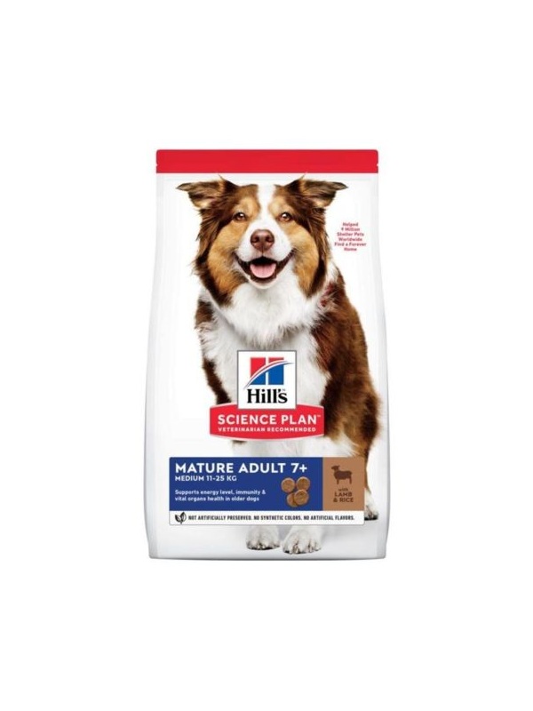 Hills Mature Adult 7 Kuzu Et ve Pirinçli Yaşlı Köpek Maması 14 kg