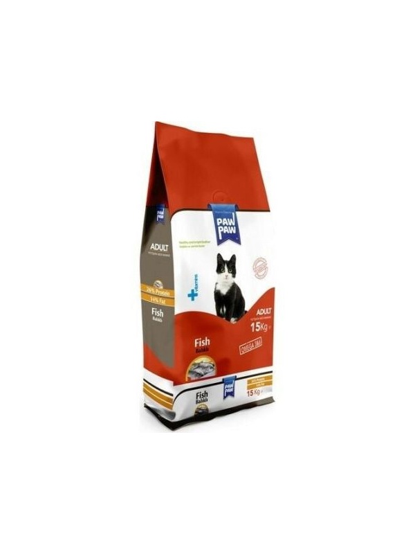 Paw Paw Yetişkin Kedi Maması Balıklı 15 kg